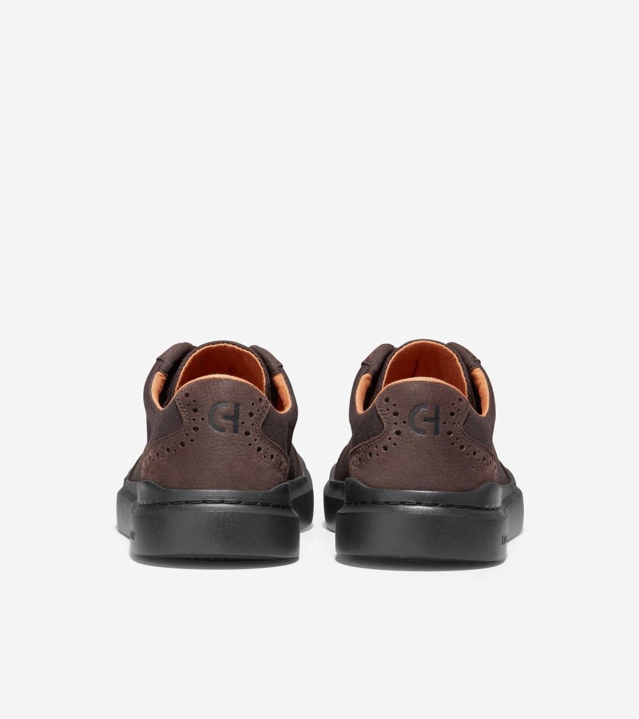 Men Cole Haan Sneakers | Men'S Grandpr Rally Canvas T-Toe Sneaker Dark Chocolate-Black