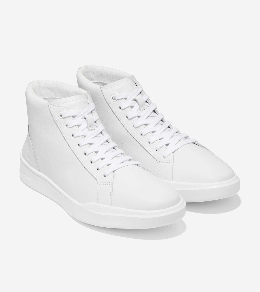 Men Cole Haan Sneakers | Men'S Grand Crosscourt Modern Mid Sneaker White