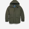 Men Cole Haan Coats & Jackets | Men'S Hooded Puffer Jacket Olive