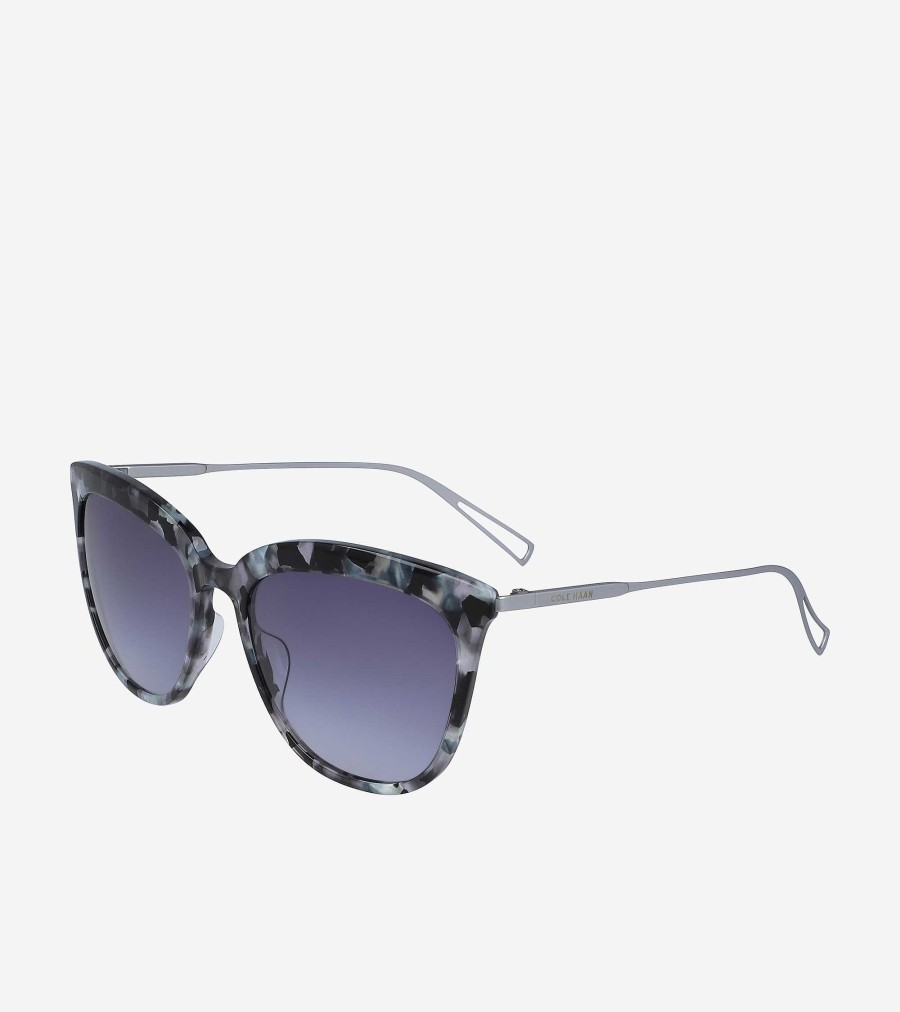 Women Cole Haan Sunglasses | Tortoise Cat Eye Sunglasses Grey Tortoise