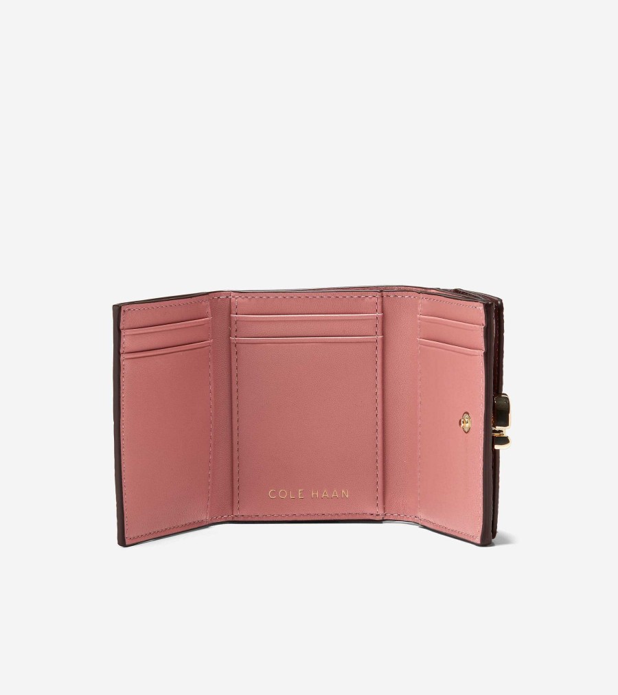 Women Cole Haan Wallets & Wristlets | Women'S Essential Trifold Wallet Bloodstone