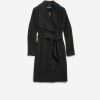 Women Cole Haan Jackets & Coats | Women'S Luxe Maxi Wrap Coat Black