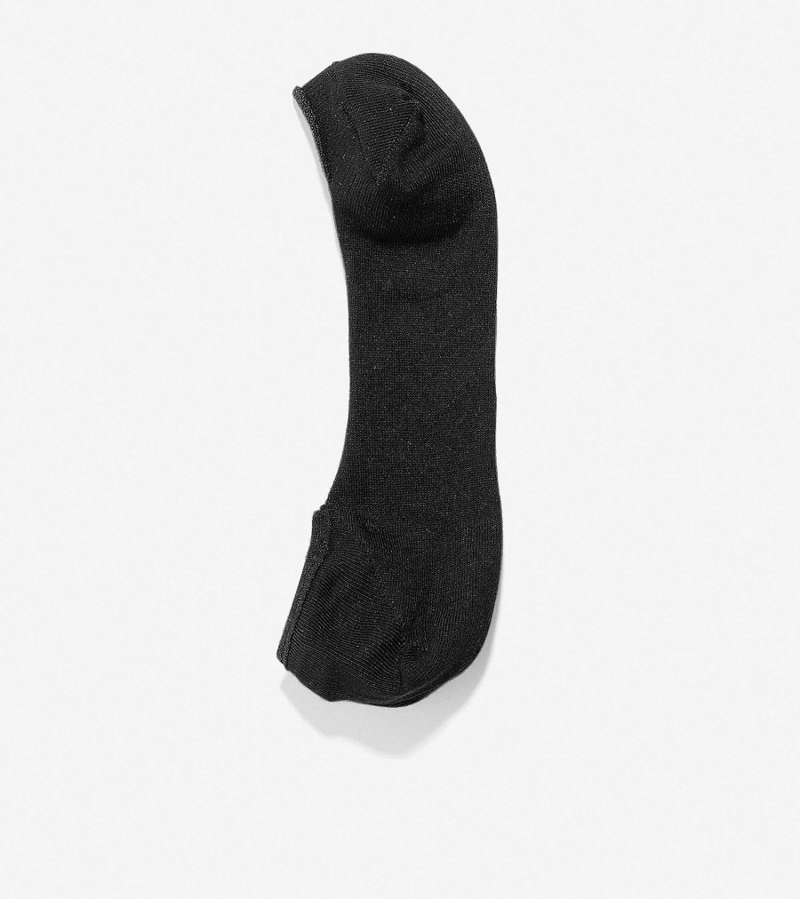 Women Cole Haan Socks | Women'S Knit Ballet Sock Liner - 2 Pack Black