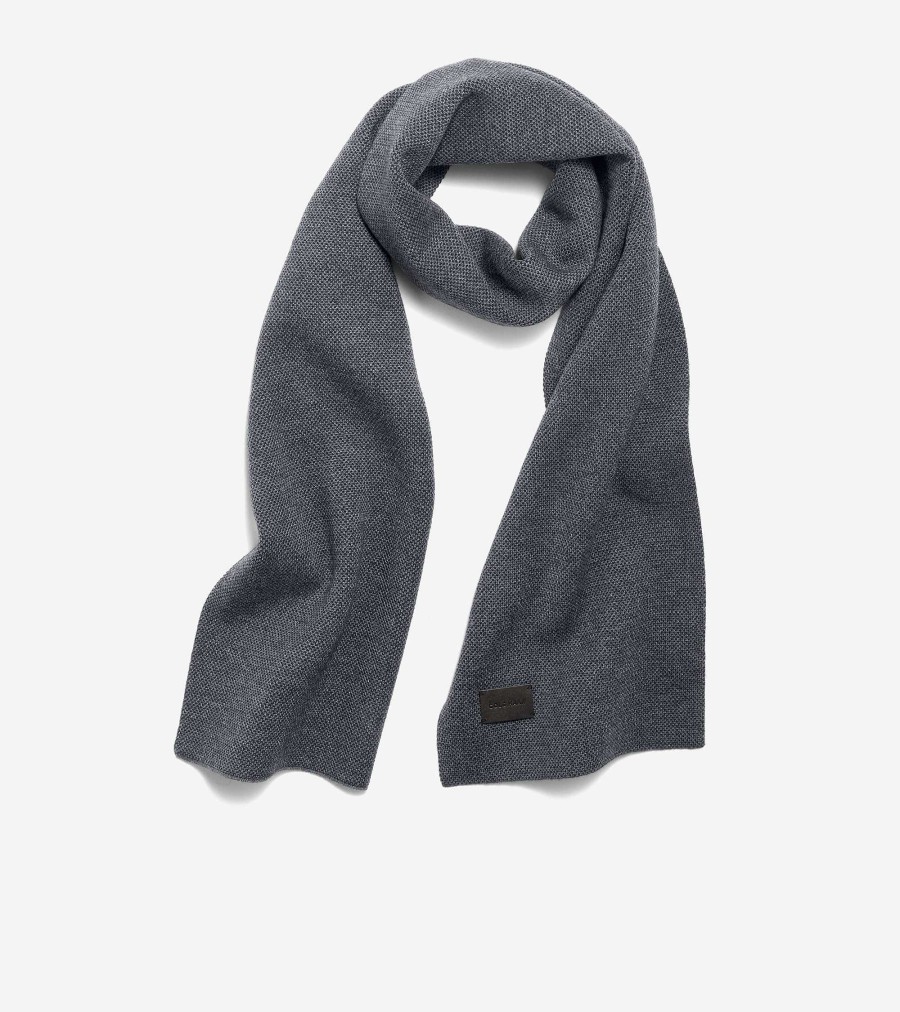 Men Cole Haan Hats, Gloves, & Scarves | Birdseye Scarf Caviar