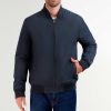 Men Cole Haan Coats & Jackets | Men'S Insulated Bomber Jacket Navy