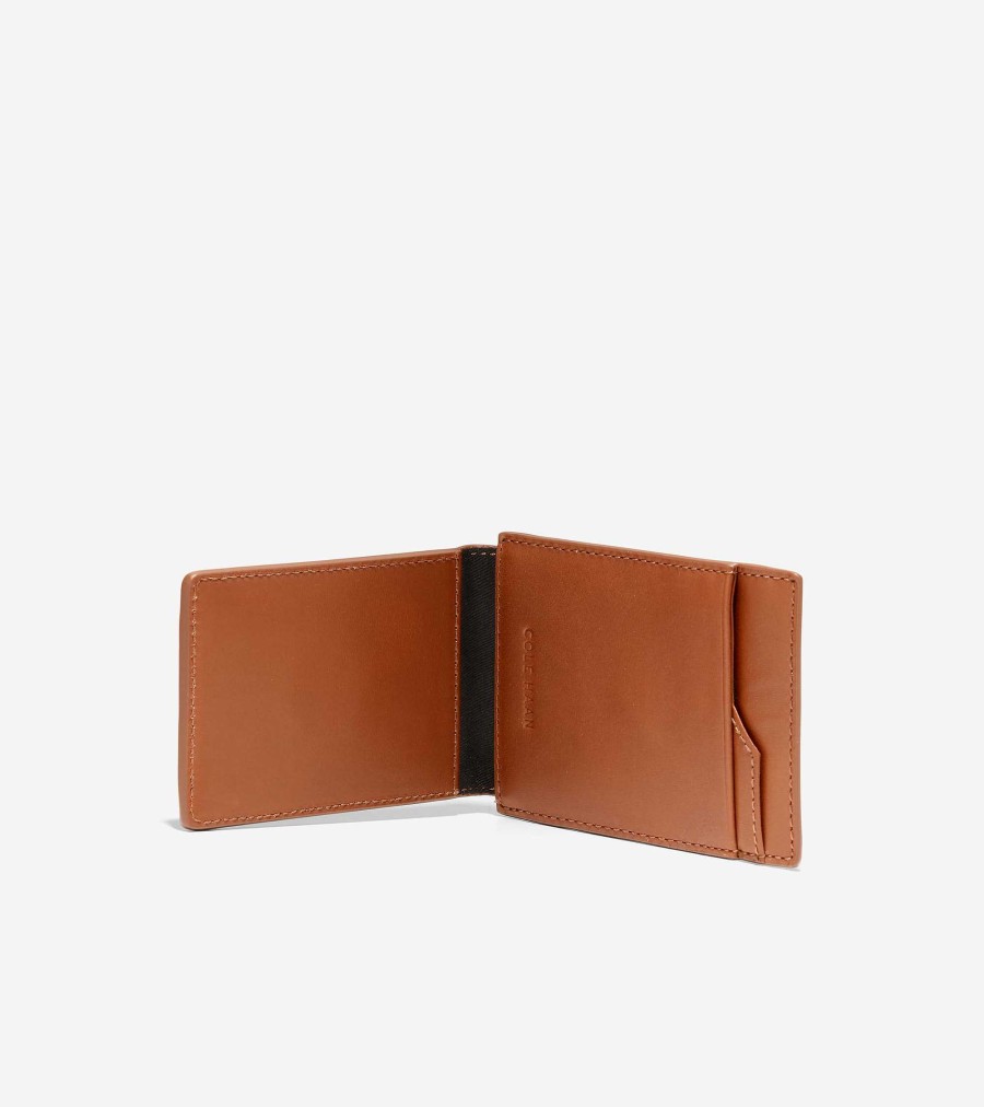 Men Cole Haan Wallets | Boxshine Magnetic Wallet Cognac