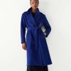 Women Cole Haan Jackets & Coats | Women'S Luxe Wool Oversized Coat Cobalt