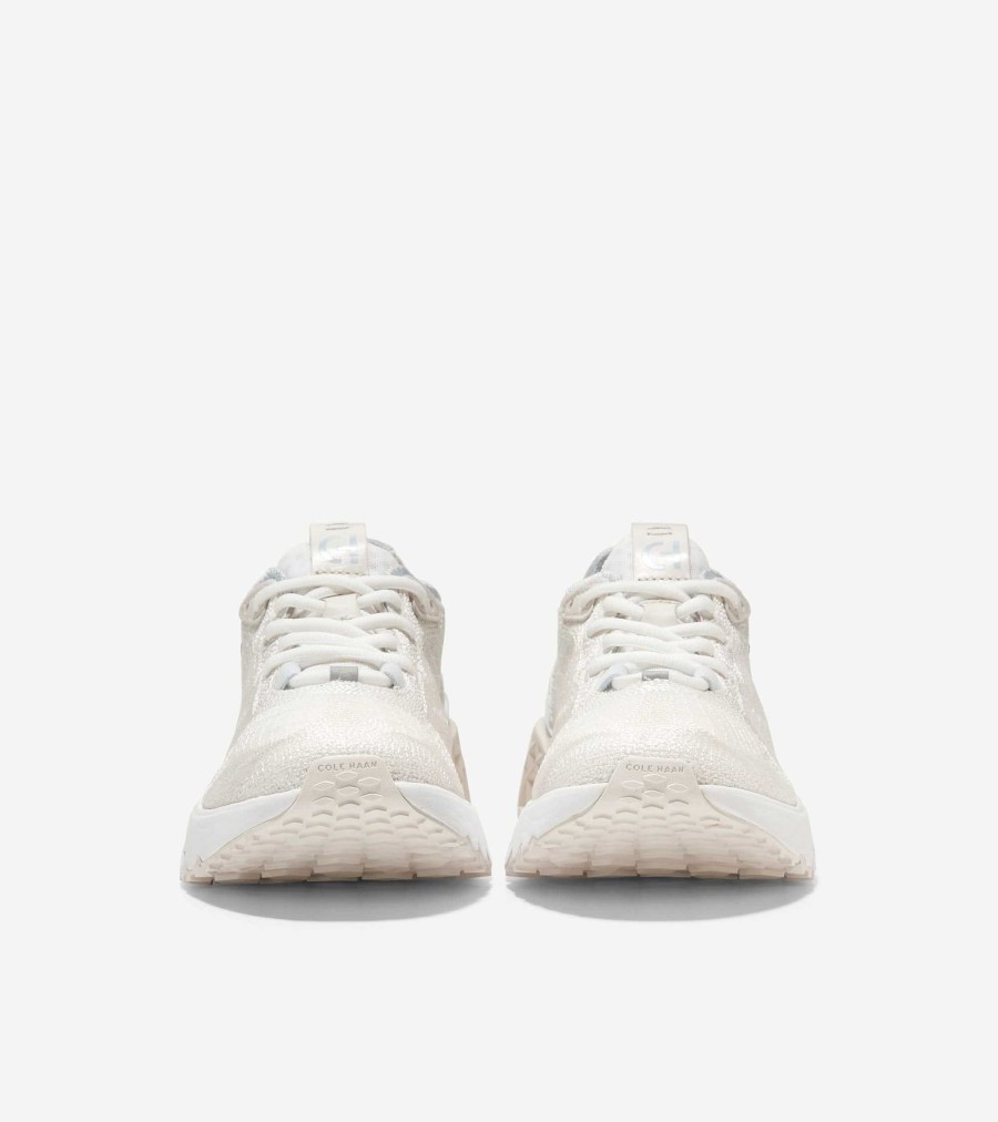 Women Cole Haan Sneakers | Women'S 5.Zer Grand Embrostitch Running Shoe White-Heather-White Sand