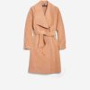 Women Cole Haan Jackets & Coats | Women'S Luxe Maxi Wrap Coat Nude