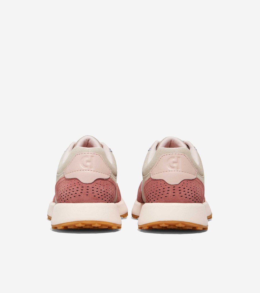 Women Cole Haan Sneakers | Women'S Grandpr Wellesley Sneaker Light Sesame-Nylon-Light Mahogony Suede-Rosewater Suede