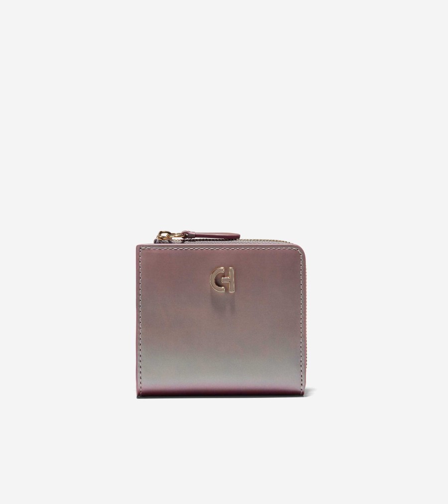 Women Cole Haan Wallets & Wristlets | Vartan Card Case Purple Irridescent-Ivory