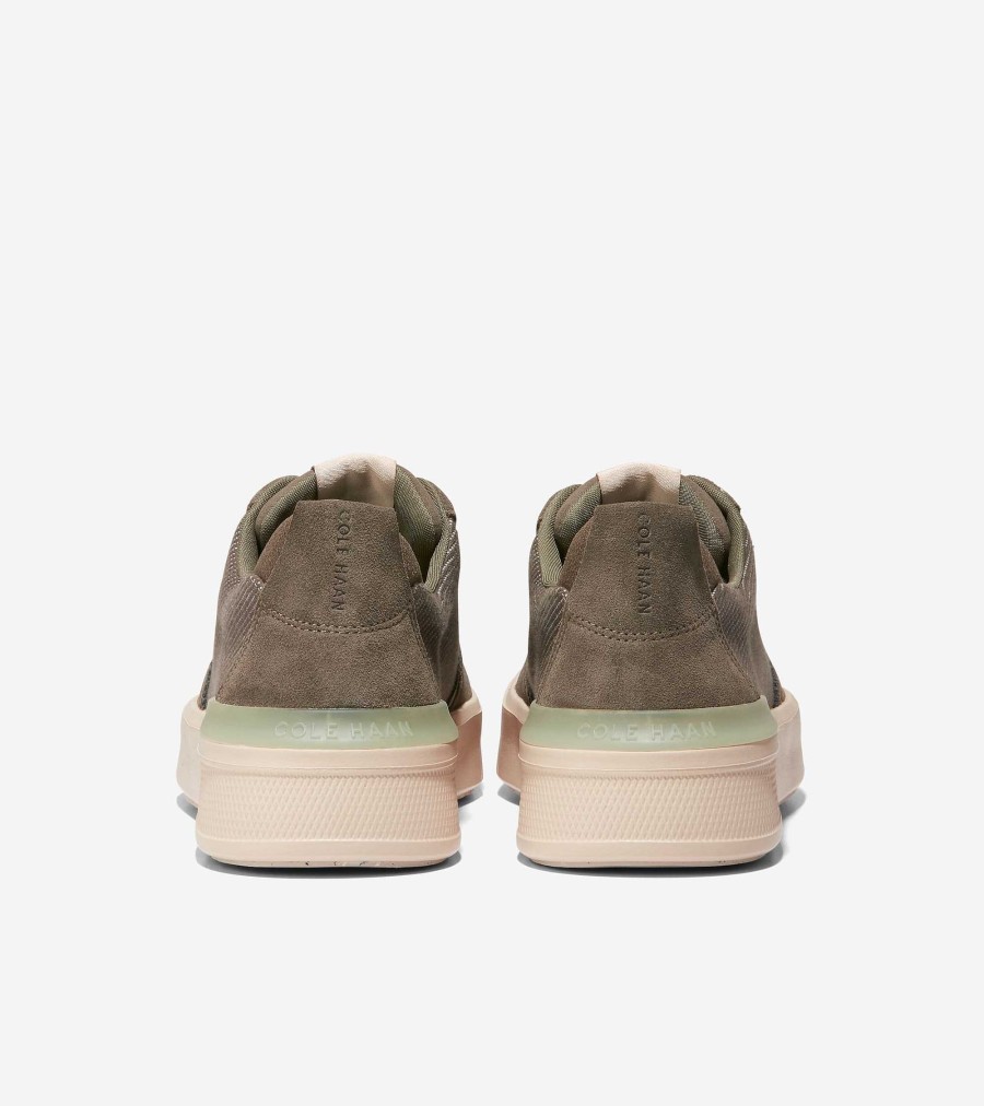 Men Cole Haan Sneakers | Men'S Grandpr Crew Sneakers Deep Olive-Tea Leaf-Oat