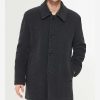 Men Cole Haan Coats & Jackets | Men'S Wool Car Coat Charcoal