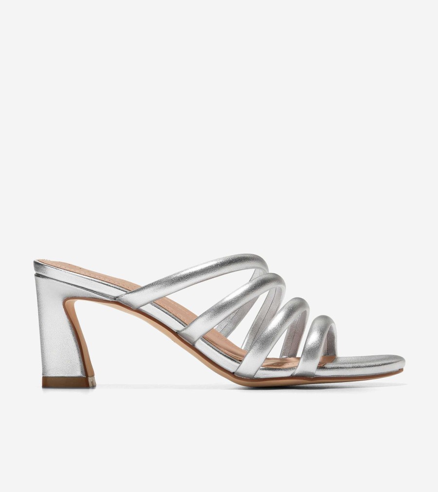 Women Cole Haan Sandals | Women'S Adella Sandal Silver Metallic