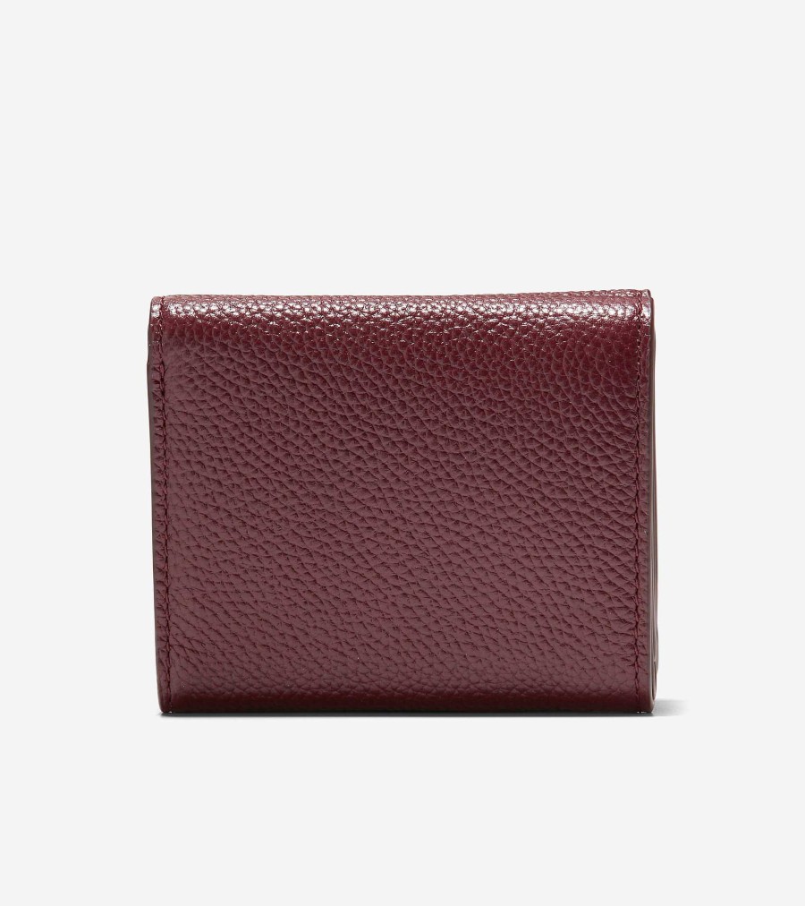 Women Cole Haan Wallets & Wristlets | Women'S Essential Trifold Wallet Bloodstone