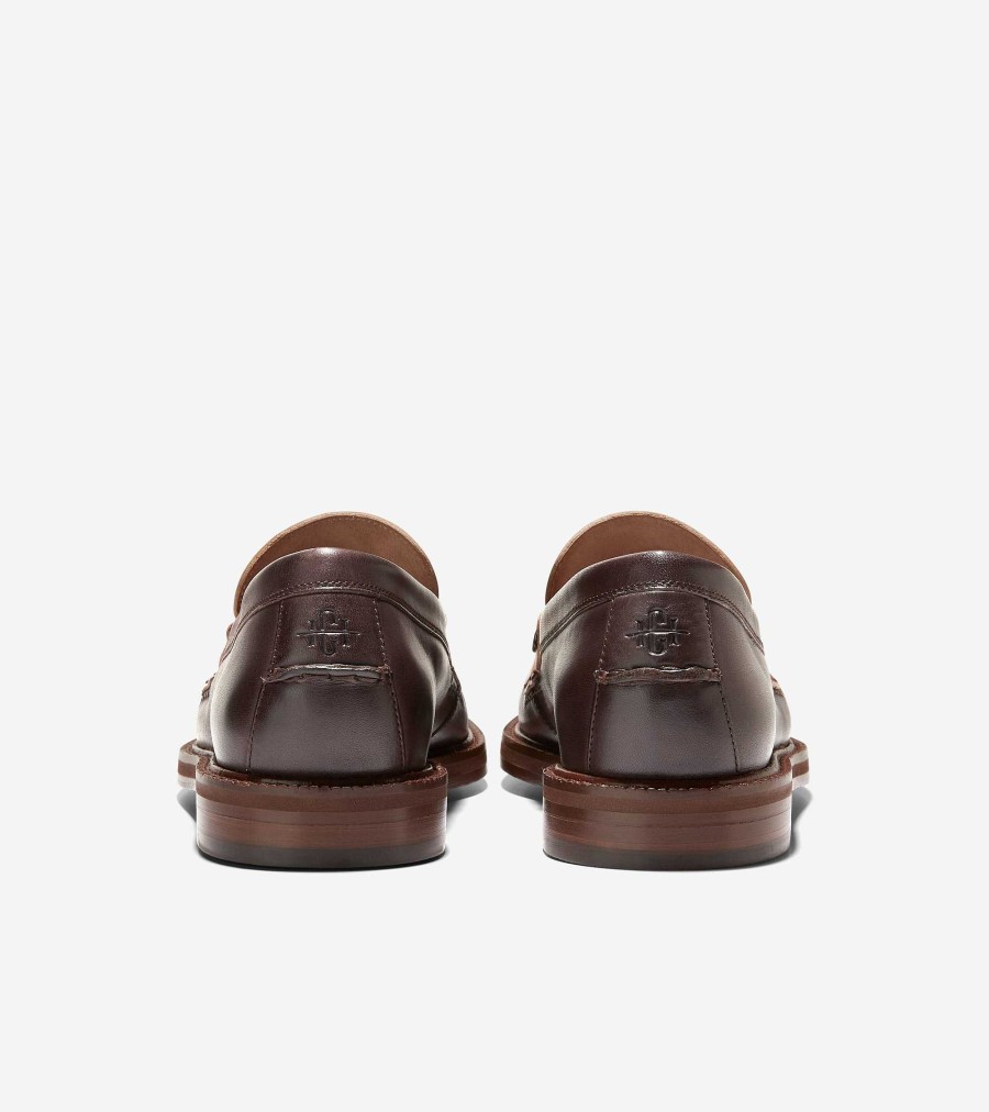 Men Cole Haan Loafers & Drivers | Men'S American Classics Pinch Penny Loafer Dark Chocolate-Oat-Mesquite