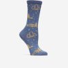 Women Cole Haan Socks | Metallic Cabin Gift Box Blue