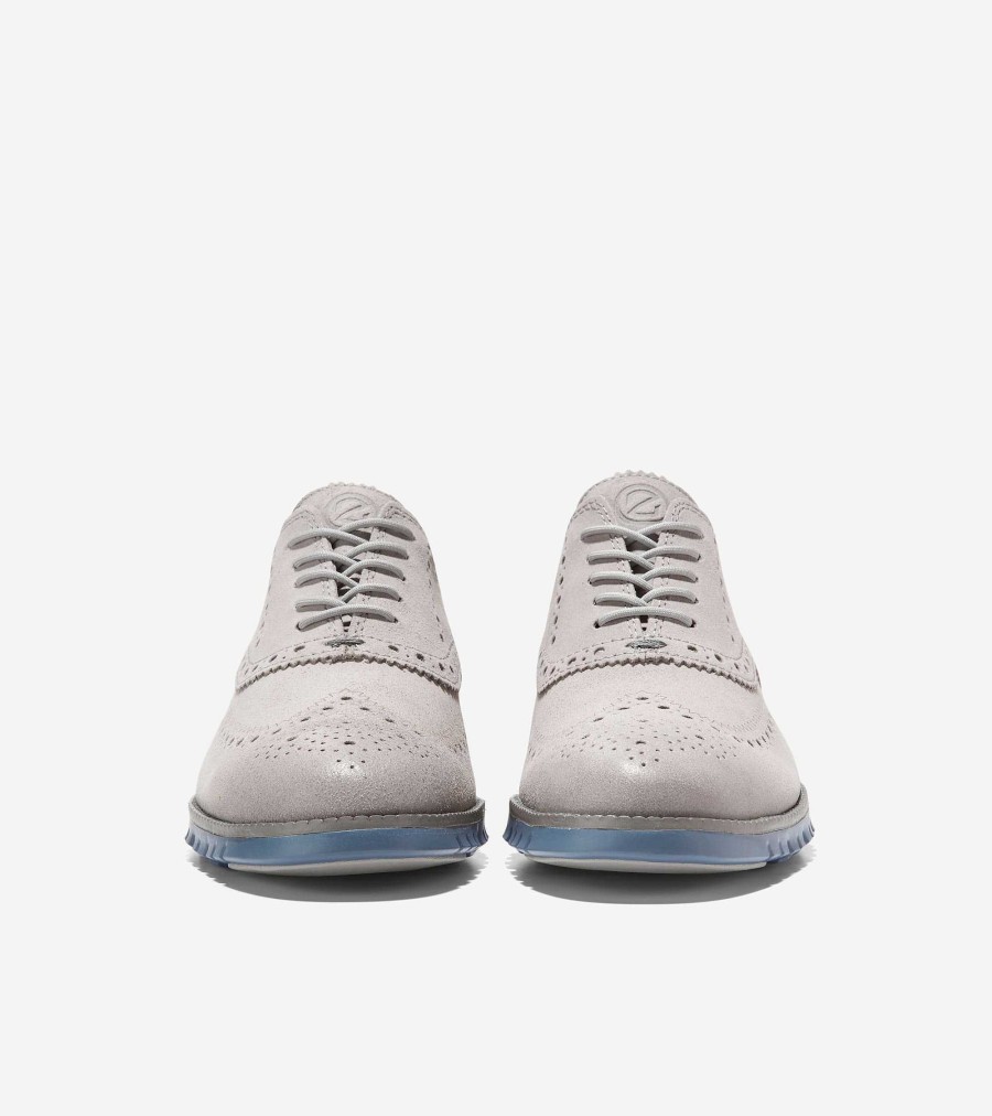 Men Cole Haan Oxfords | Men'S Zer Grand Wingtip Oxford Harbor Mist-Blue