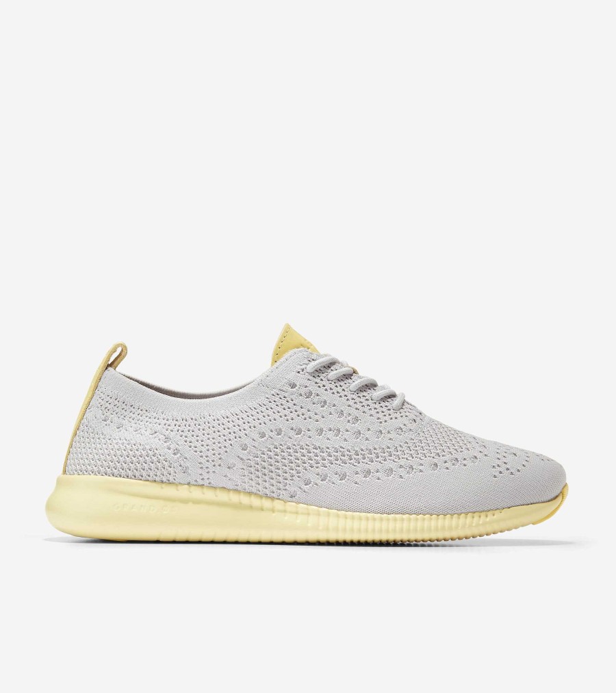 Women Cole Haan Oxfords | Women'S 2.Zer Grand Wingtip Oxford Microchip Stitchlite -Lemon Meringue