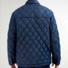 Men Cole Haan Coats & Jackets | Men'S Diamond Quilted Jacket Navy