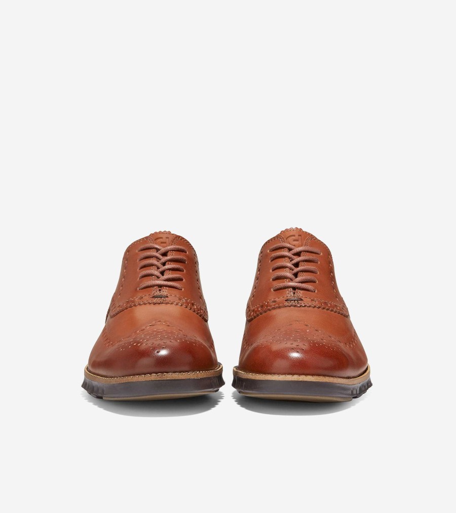 Men Cole Haan Oxfords | Men'S Zer Grand Wingtip Oxford British Tan-Java