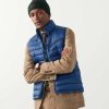 Men Cole Haan Coats & Jackets | Men'S Quilted Zip-Up Vest Navy