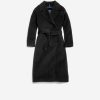 Women Cole Haan Jackets & Coats | Women'S Luxe Wool Oversized Coat Black