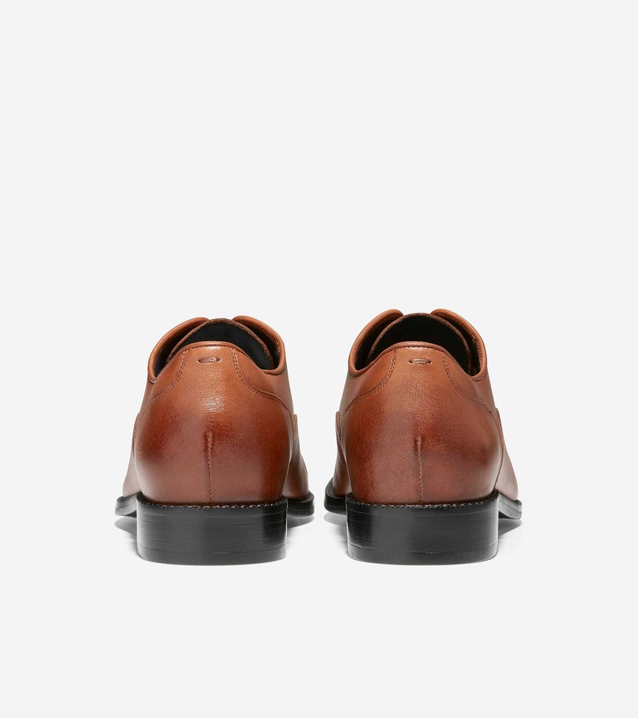 Men Cole Haan Oxfords | Men'S Broadway Cap Toe Oxford British Tan-Dark Chocolate