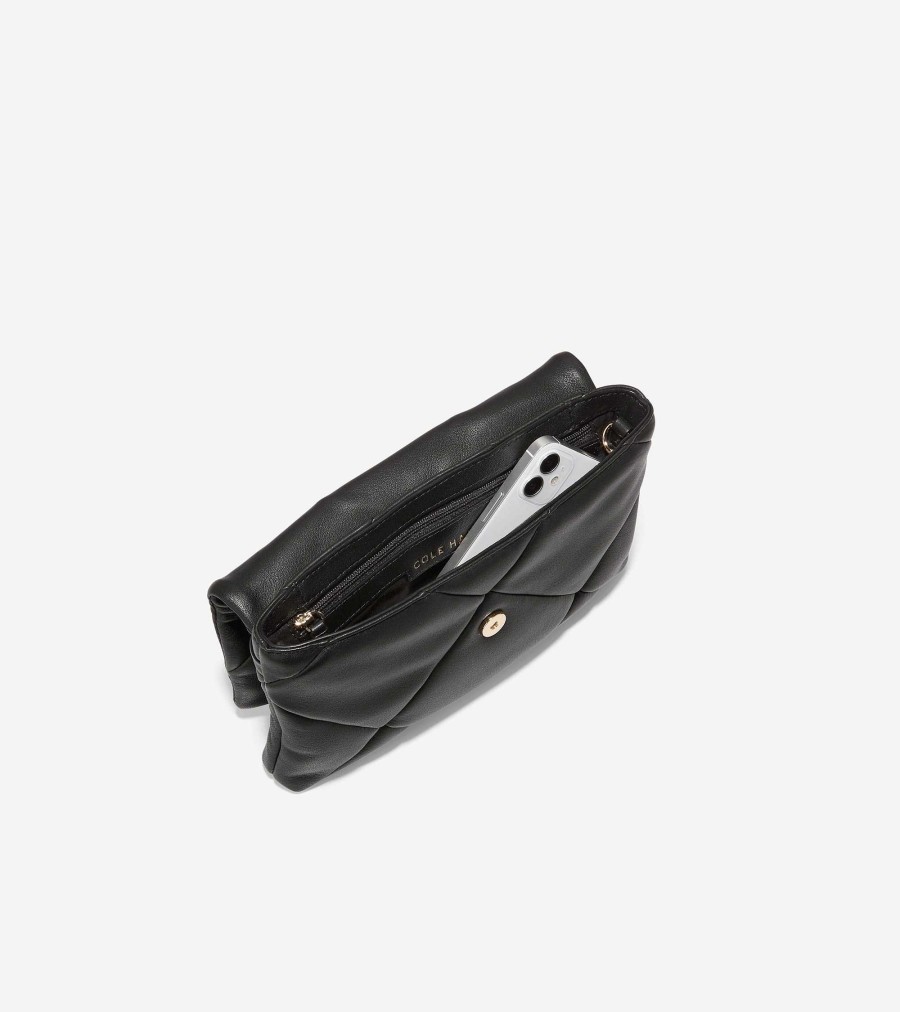 Women Cole Haan Wallets & Wristlets | Crystal Quilted Clutch Black