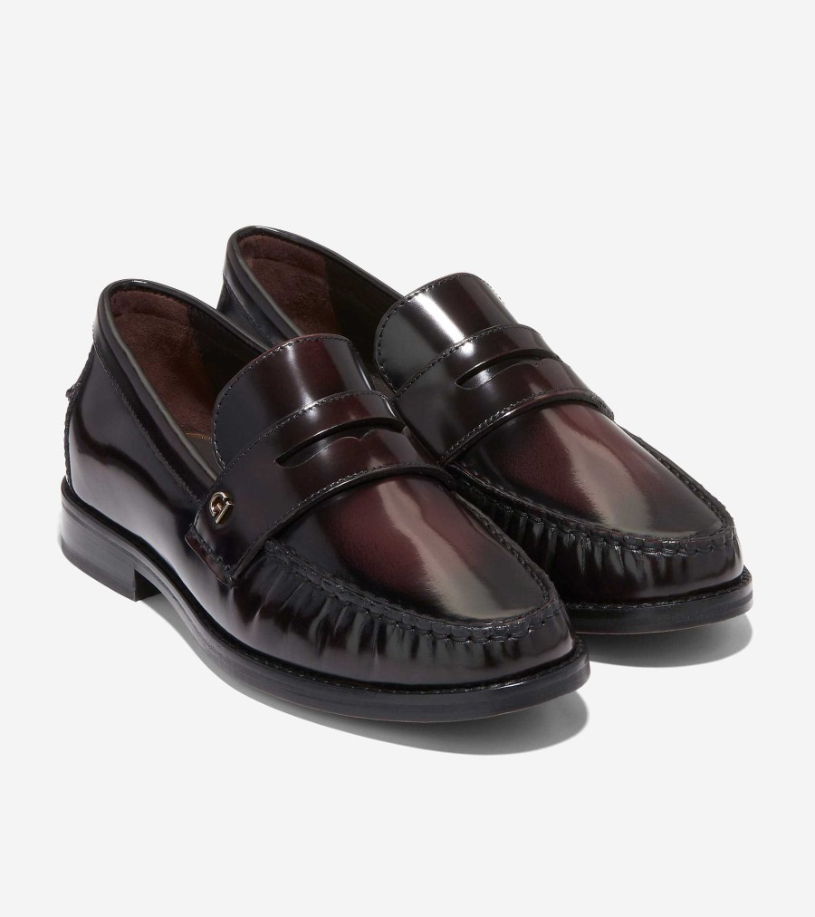 Women Cole Haan Dress Shoes | Women'S Lux Pinch Penny Loafer Deep Burgundy