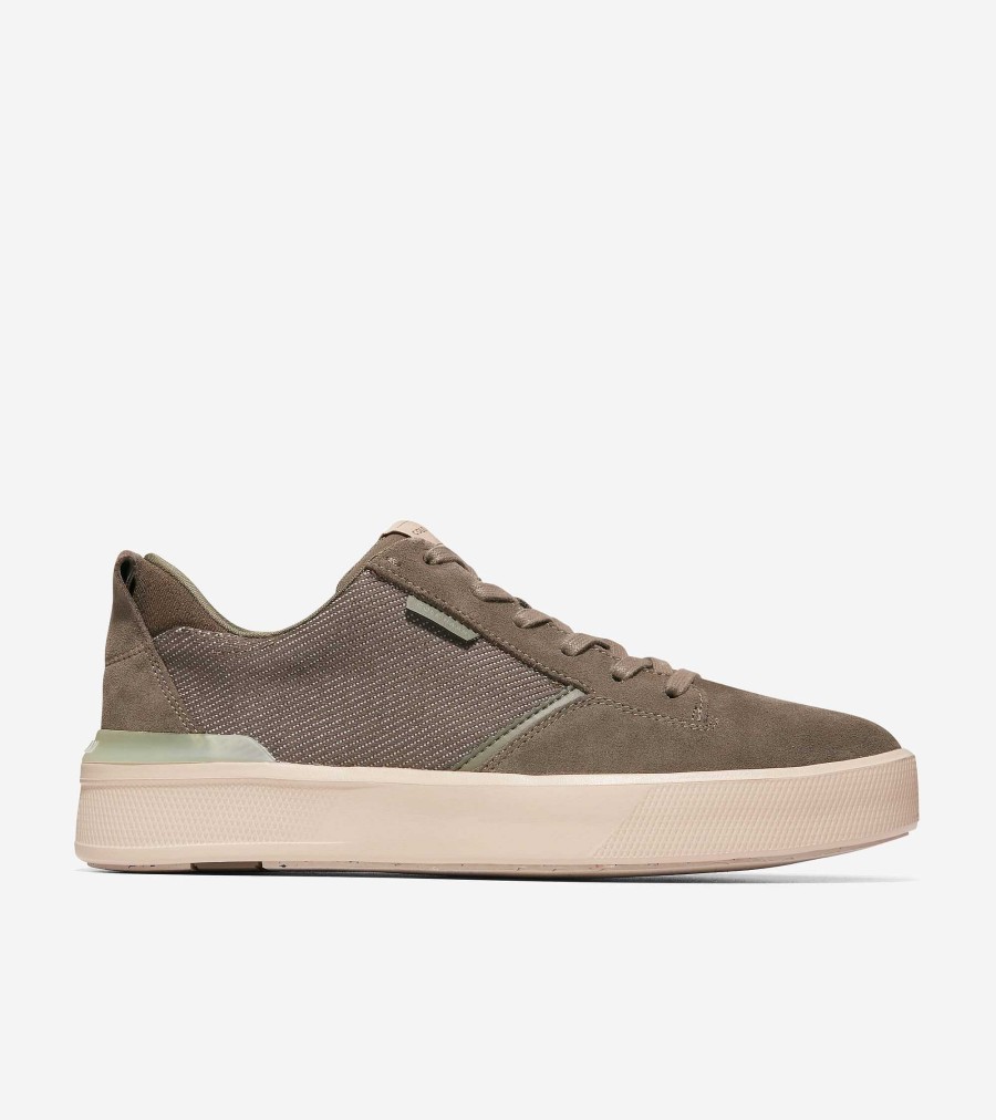 Men Cole Haan Sneakers | Men'S Grandpr Crew Sneakers Deep Olive-Tea Leaf-Oat