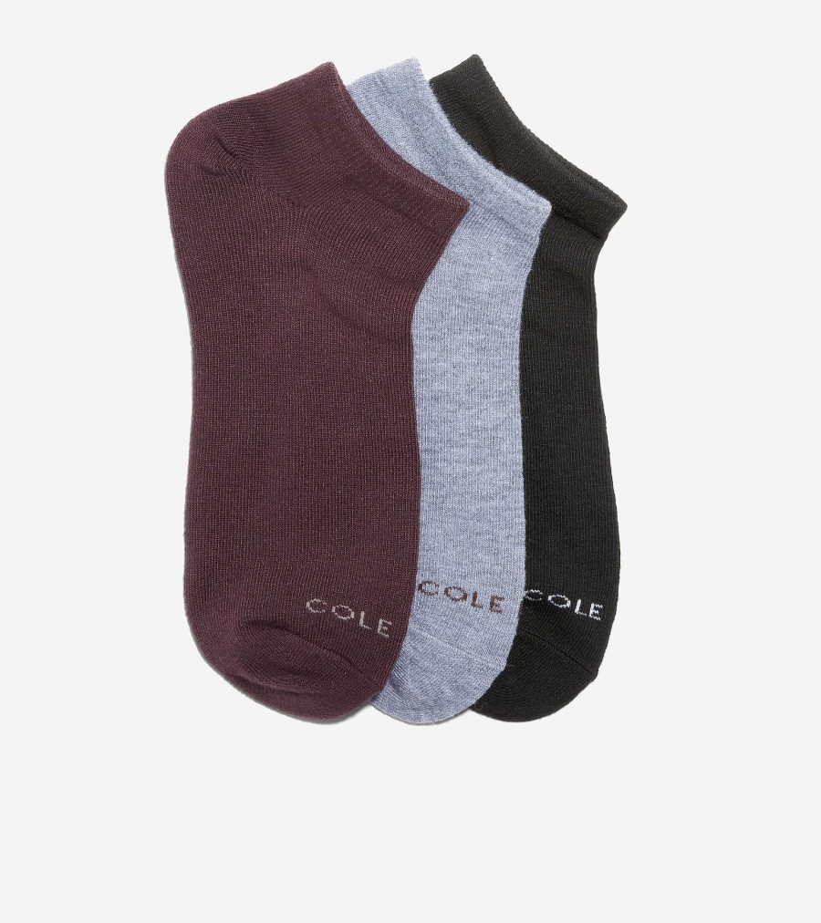 Women Cole Haan Socks | Women'S Super Soft Low Cut Socks Burgundy