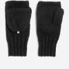 Women Cole Haan Hats, Gloves, & Scarves | Jersey Flip Mitten Caviar