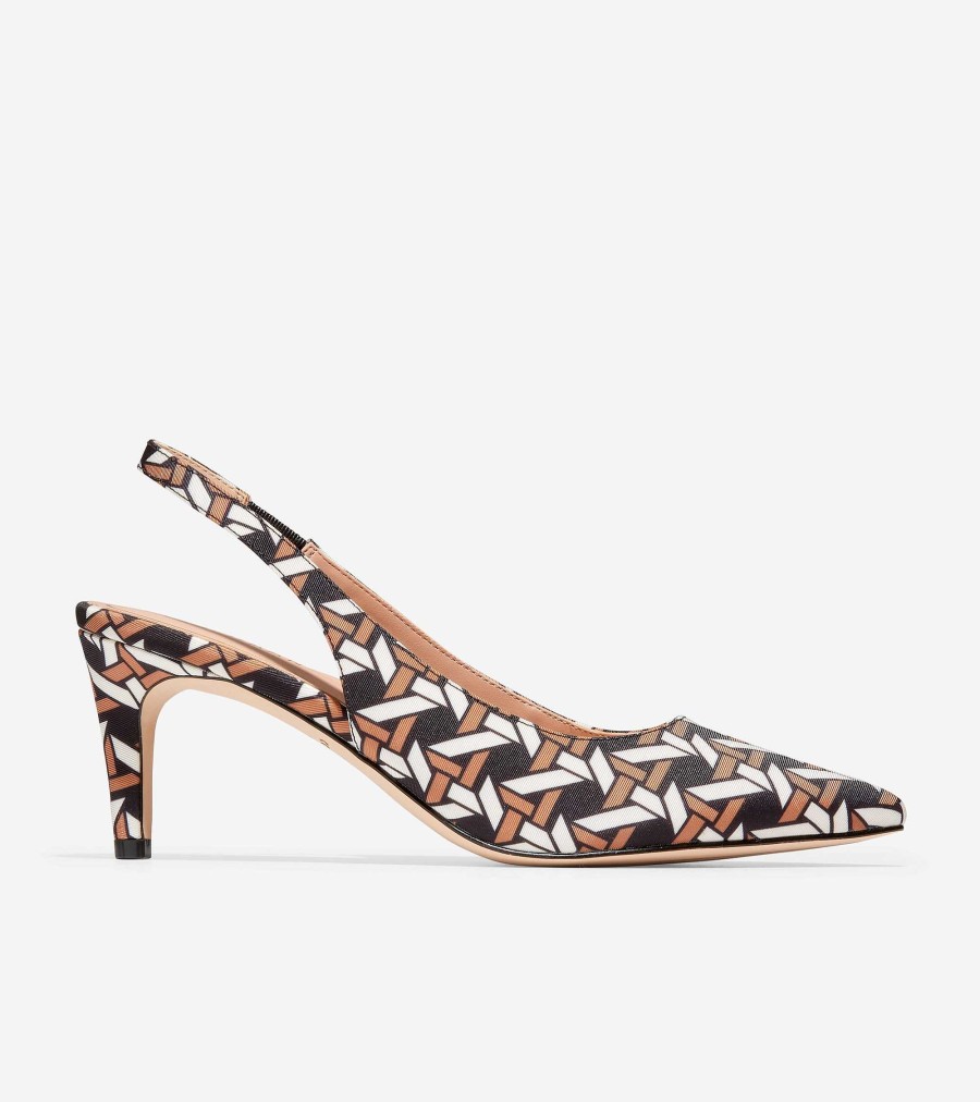 Women Cole Haan Pumps & Wedges | Women'S Vandam Slingback Pump Geo Weave Print