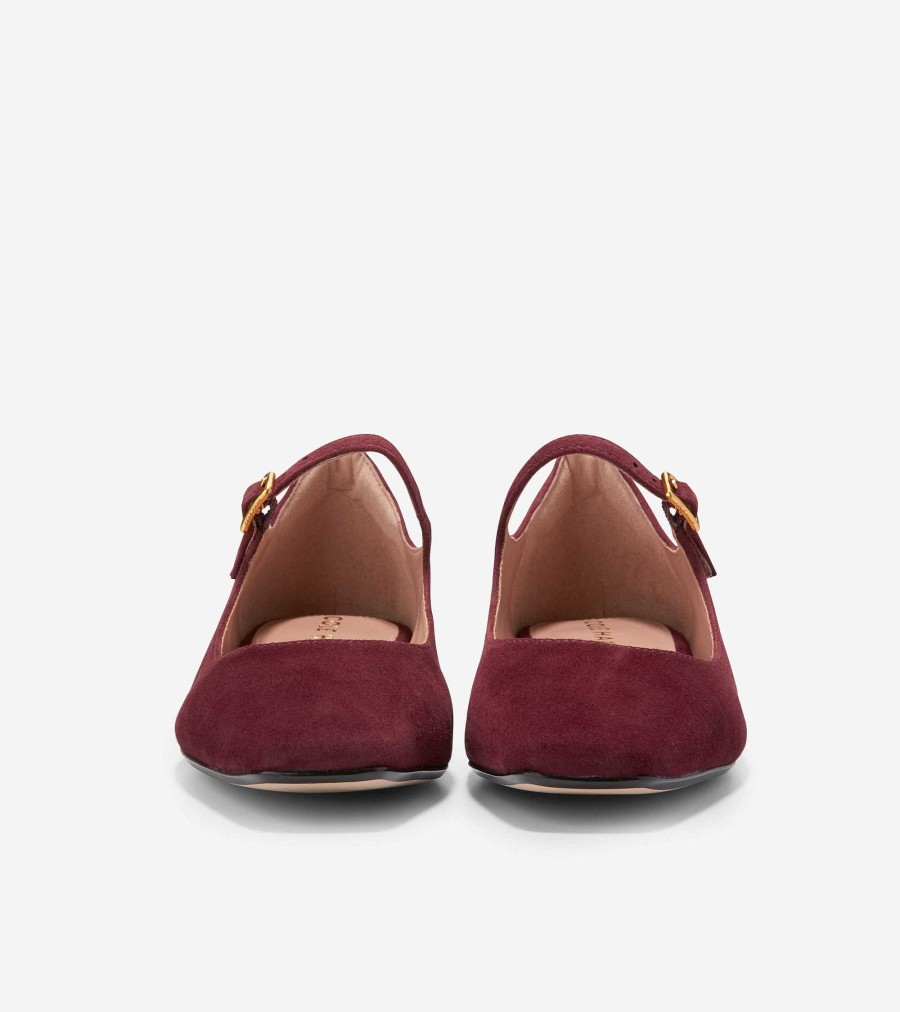 Women Cole Haan Flats & Slip-Ons | Women'S Bridge Maryjane Ballet Bloodstone