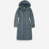 Women Cole Haan Jackets & Coats | Women'S 40" Signature Hooded Taffeta Down Coat Graphite