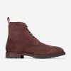 Men Cole Haan Boots | Men'S Berkshire Lug Sole Wingtip Boots Madeira Suede-Scotch