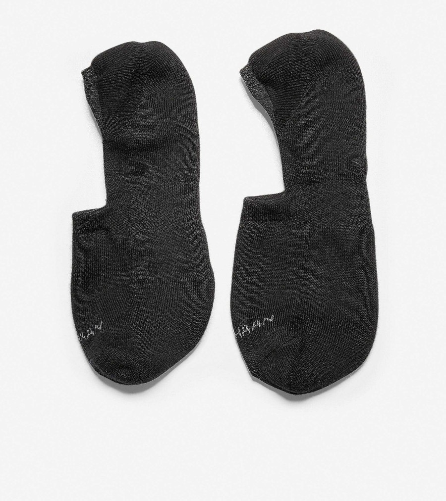 Men Cole Haan Socks | Men'S Casual Cushion Sock Liner 2 Pack Black