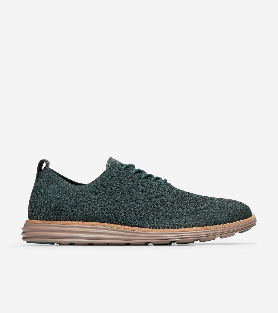 Men Cole Haan Oxfords | Men'S Riginalgrand Wingtip Oxford Scarab-Black-Truffle Stitchlite