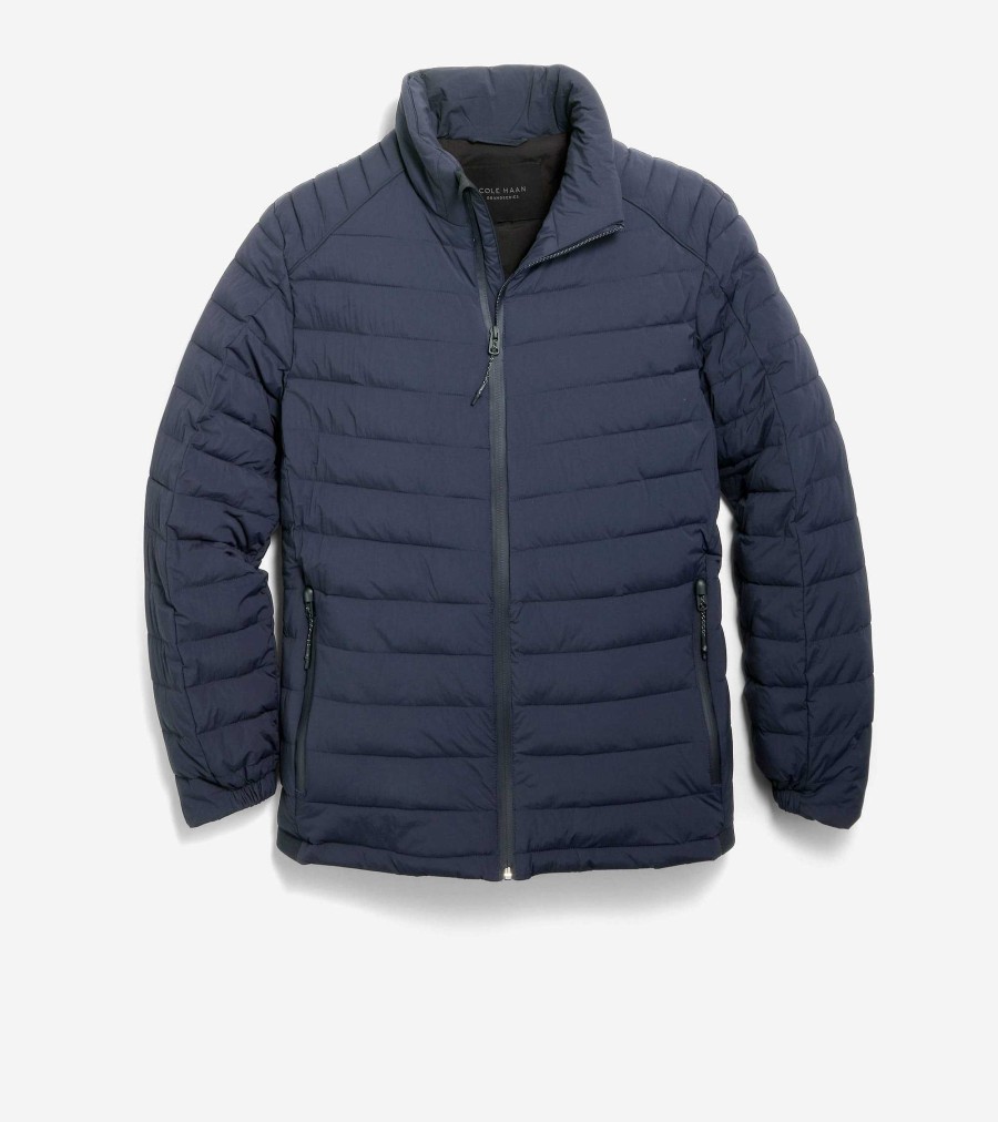 Men Cole Haan Coats & Jackets | Men'S Quilt Jacket Navy